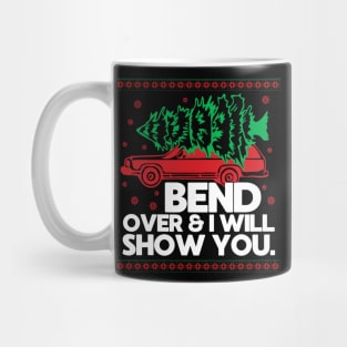 Bend Over And I'll Show You Christmas Couple Matching Family Mug